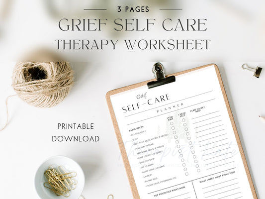 Grief Self Care Worksheets