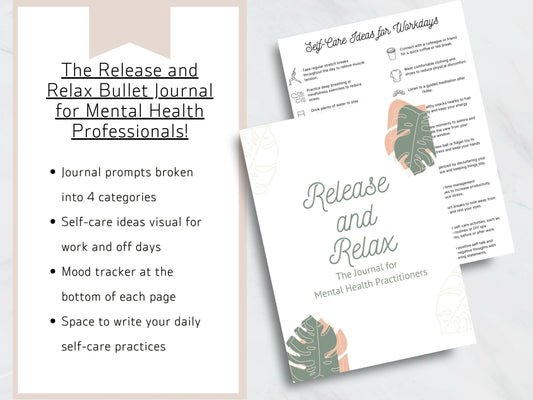 Release and Relax: A Digital PDF Journal for Mental Health Professionals