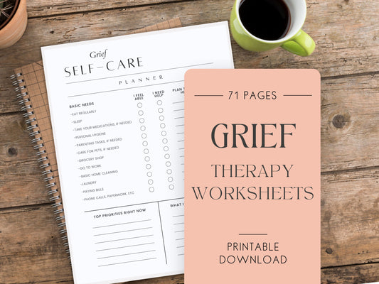 Grief Counseling Worksheet Bundle