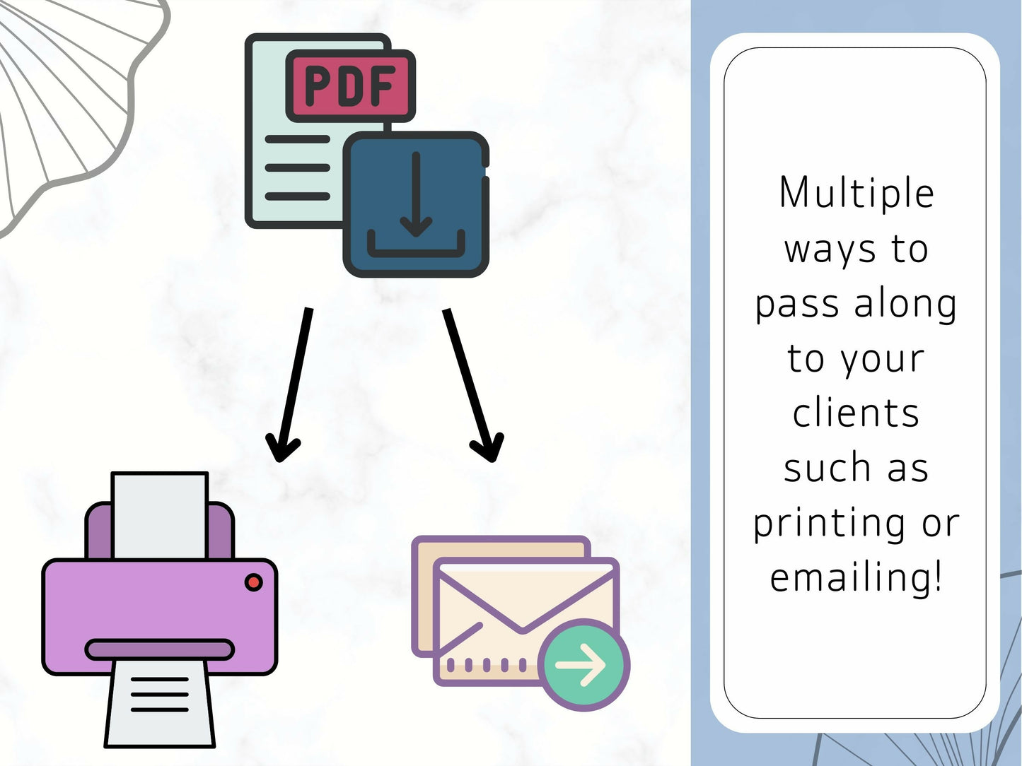 Simply download the PDF file and either print or send electronically via email.Print or send to your mental health/therapy clients