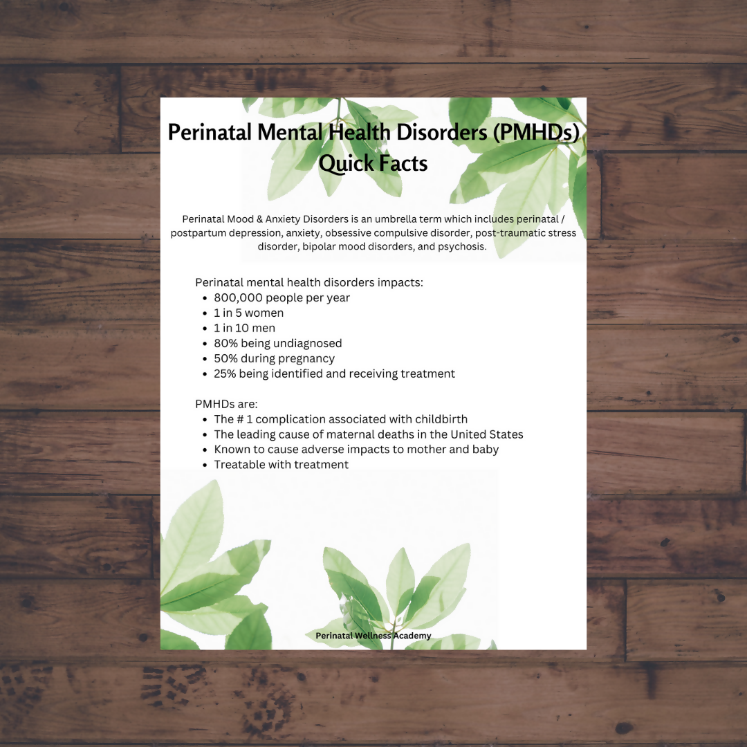 Perinatal Mental Health Disorders Quick Facts