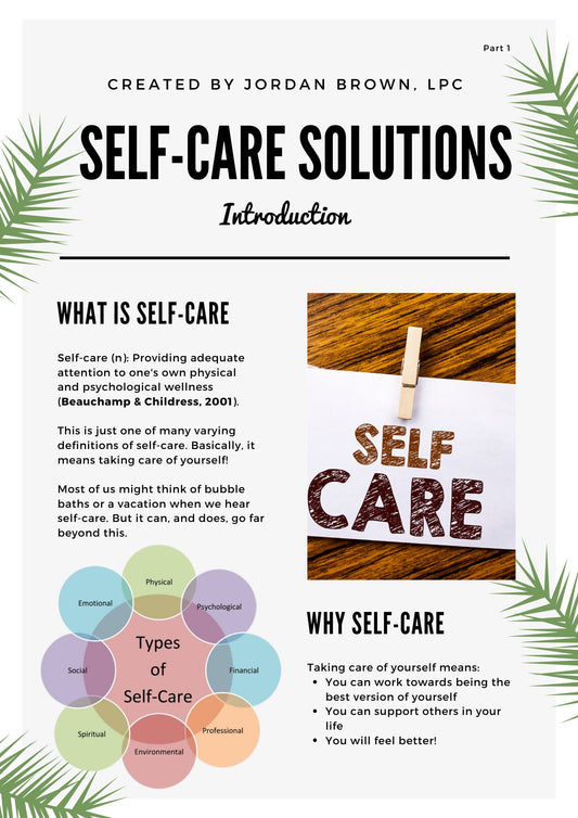 Self Care Solutions Newsletters Part 1: General Self-Care Information