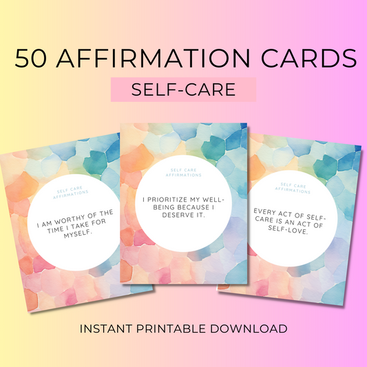 Self-Care Affirmation Cards