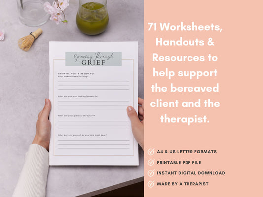 Grief Counseling Worksheet Bundle