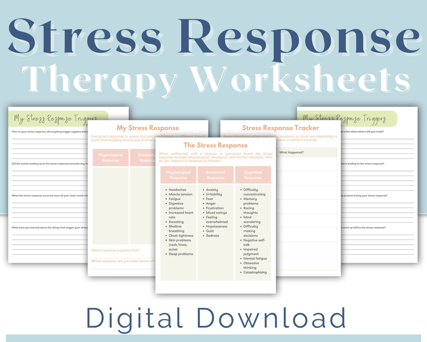 Stress Response Worksheets