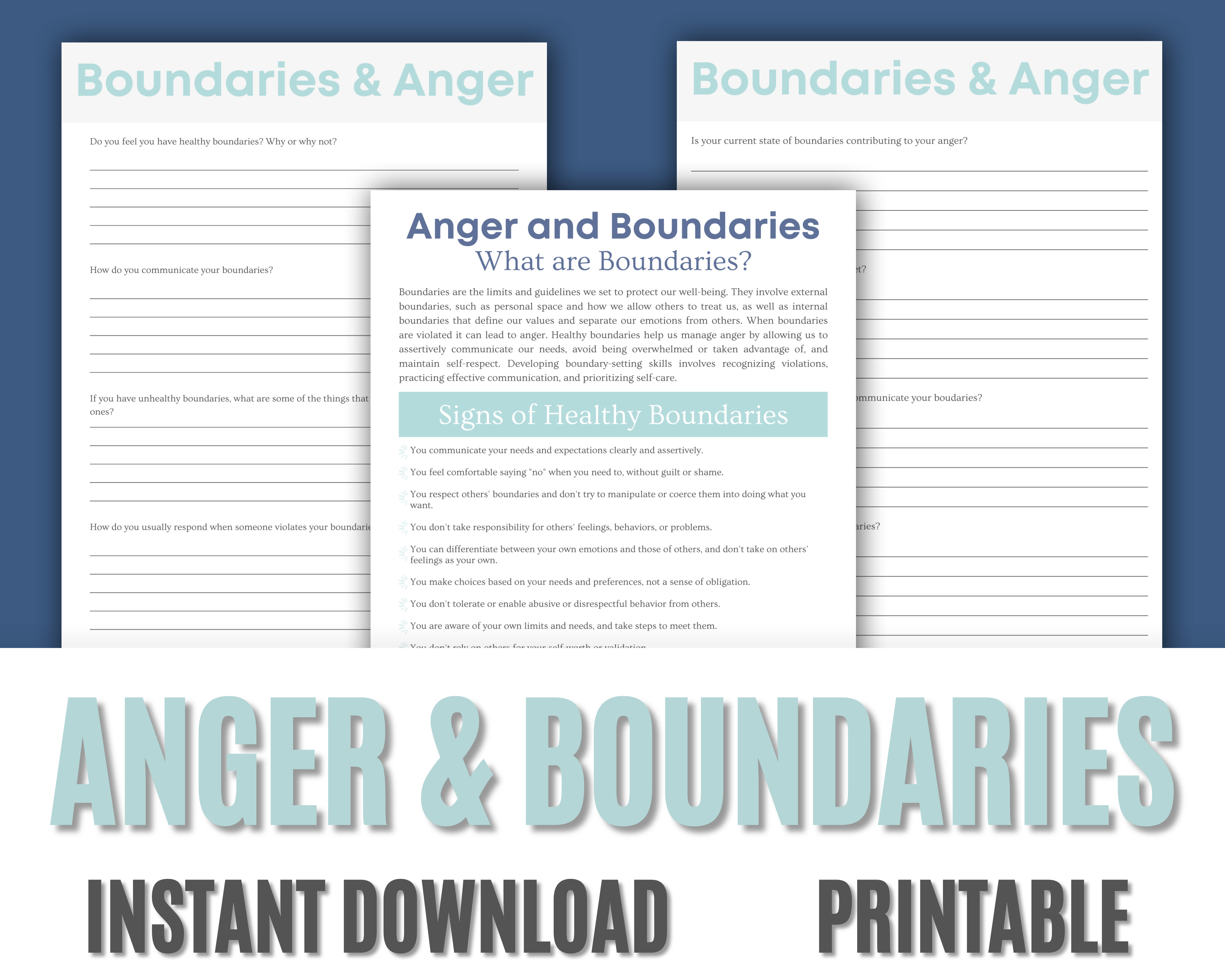 Anger & Boundaries | Professional Toolkit for Therapists