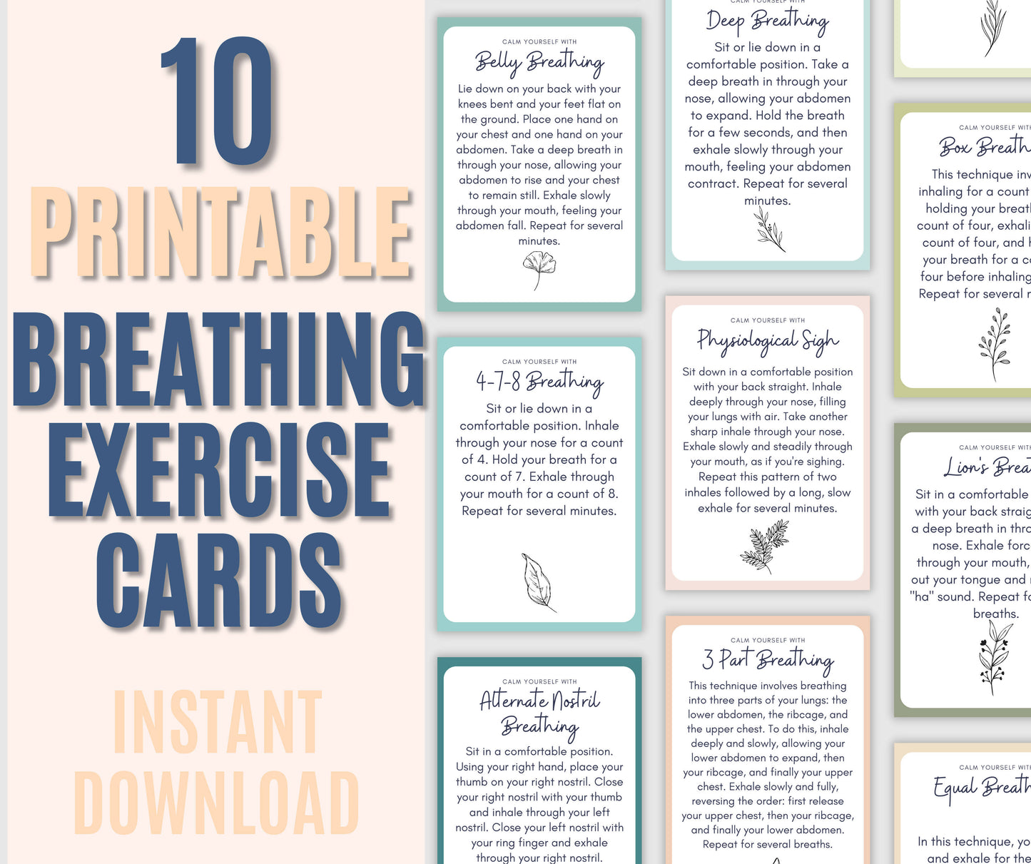 Breathing Exercise Cards