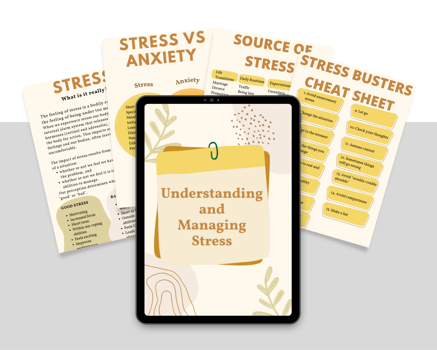 examples of stress management handouts