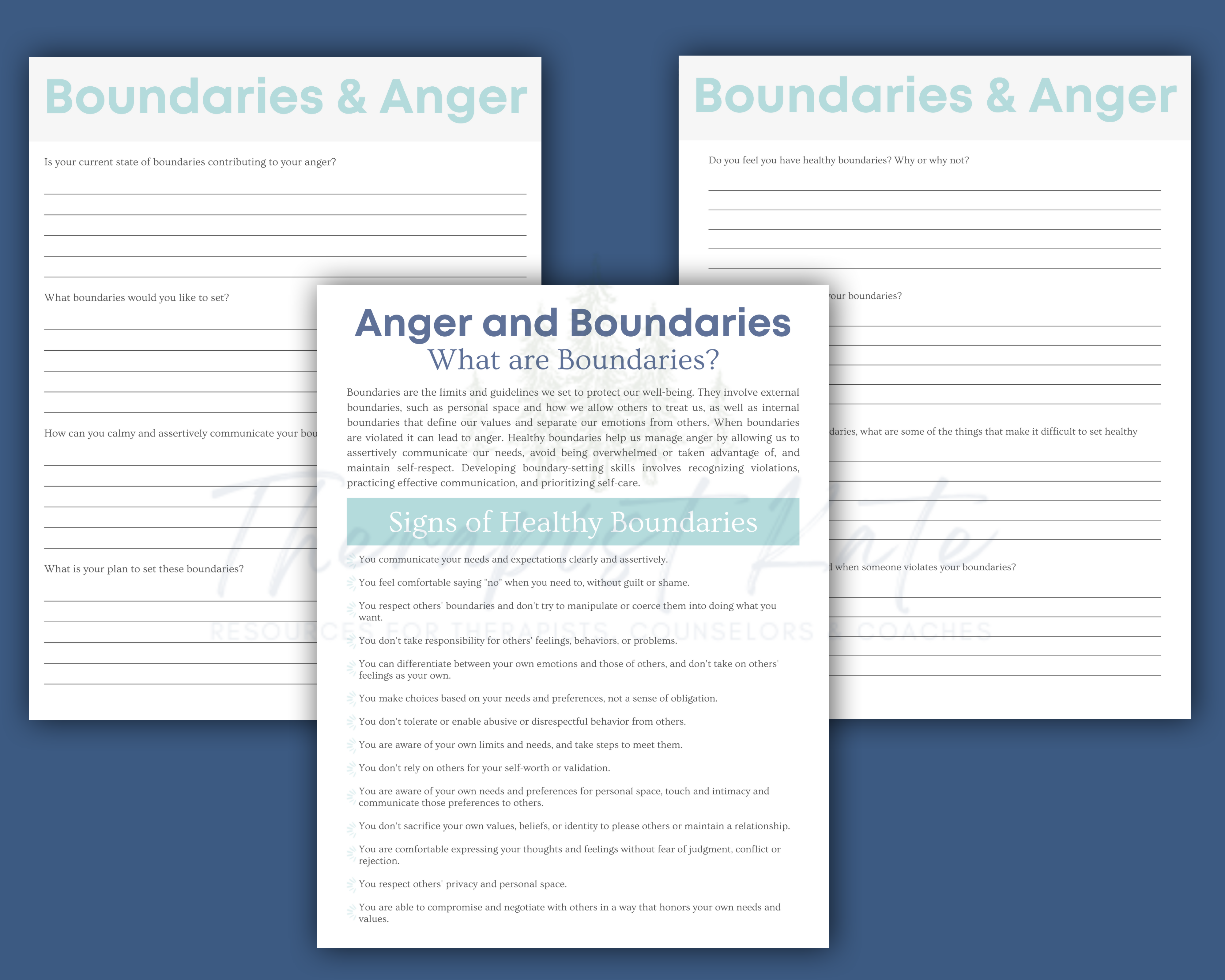 Anger & Boundaries | Professional Toolkit for Therapists