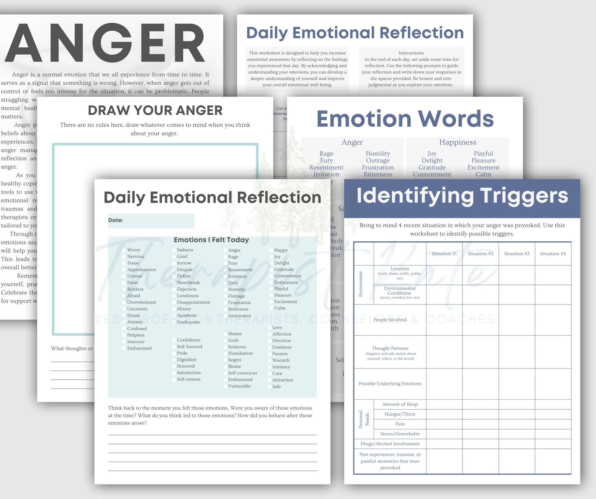 anger volcano worksheet