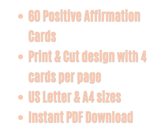 Positive Affirmation Cards