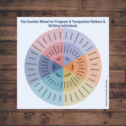 Emotional Wheel for Pregnant & Postpartum Mothers & Birthing Individuals